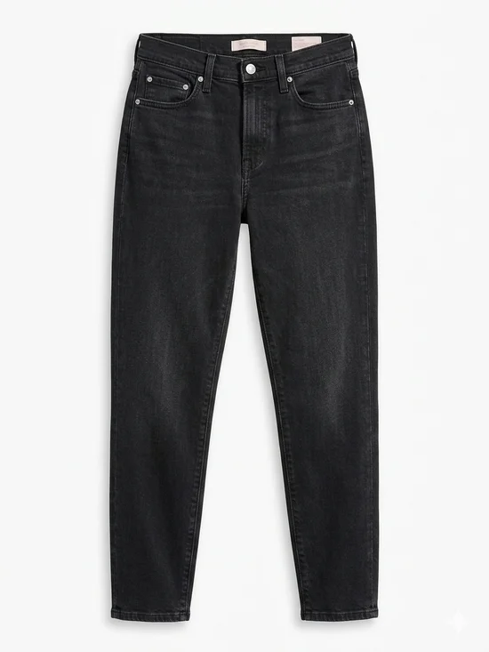 Levi's Black High-Rise Straight Jeans - Picture 2 of 4